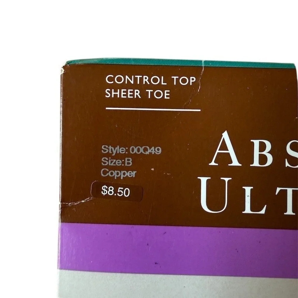 Hanes Absolutely Ultra Sheer Glisten Control Top Pantyhose Copper Size B 00Q49